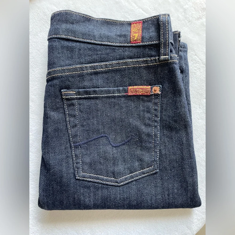7 For All Mankind Denim Pencil Slit Skirt